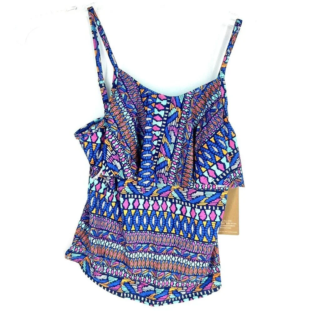 Hobie Girl’s Two Piece Multicolor Tankini Set Size 10
